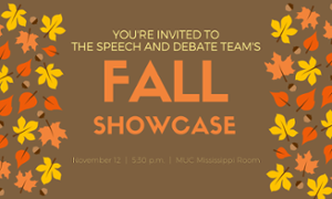 SIUE Forensic Speech and Debate Society’s Fall Showcase
